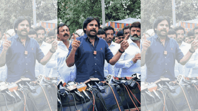 जनसेना पक्षाचे (JSP) प्रमुख आणि आंध्र प्रदेशचे उपमुख्यमंत्री पवन कल्याण
