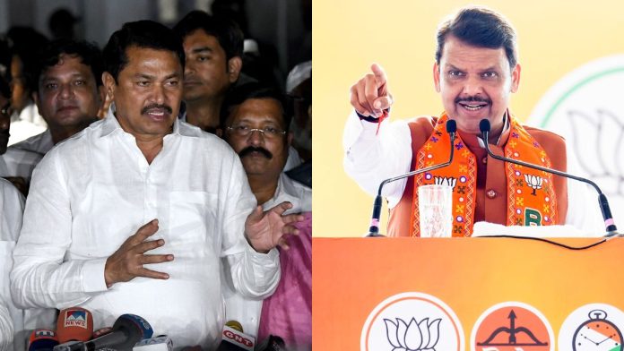 महाराष्ट्र काँग्रेस अध्यक्ष नाना पटोले आणि उपमुख्यमंत्री व भाजप नेते देवेंद्र फडणवीस