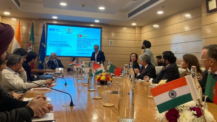 गुरुवारी दिल्लीतील ऑब्झर्व्हर रिसर्च फाऊंडेशन येथे पोर्तुगीज परराष्ट्र मंत्री पाउलो रांगेल