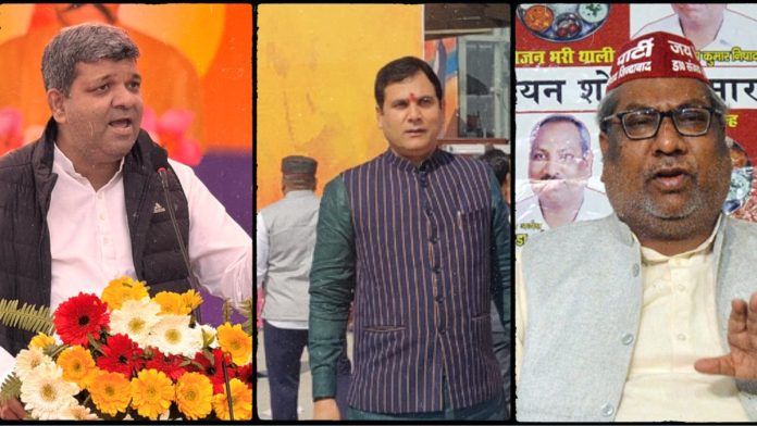 फाईल फोटोज : आशिष पटेल, नंदकिशोर गुर्जर आणि संजय निषाद.
