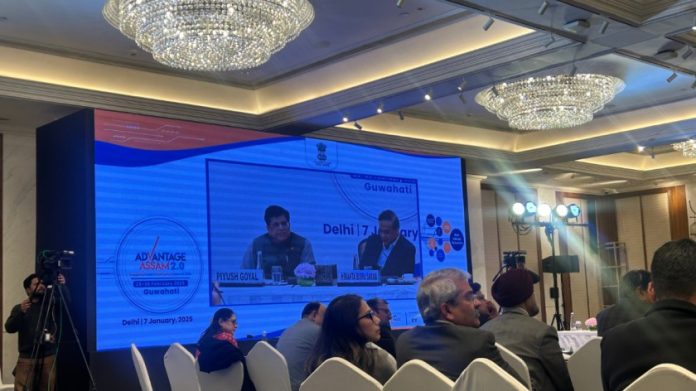आसाम ॲडव्हान्टेज 2.0 येथे केंद्रीय मंत्री पीयूष गोयल आणि आसामचे मुख्यमंत्री हिमंता बिस्वा सर्मा