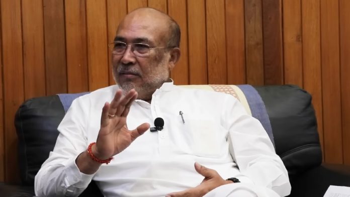 'द प्रिंट'शी बोलताना मणिपूरचे काळजीवाहू मुख्यमंत्री एन. बिरेन सिंग यांचा फाइल फोटो.