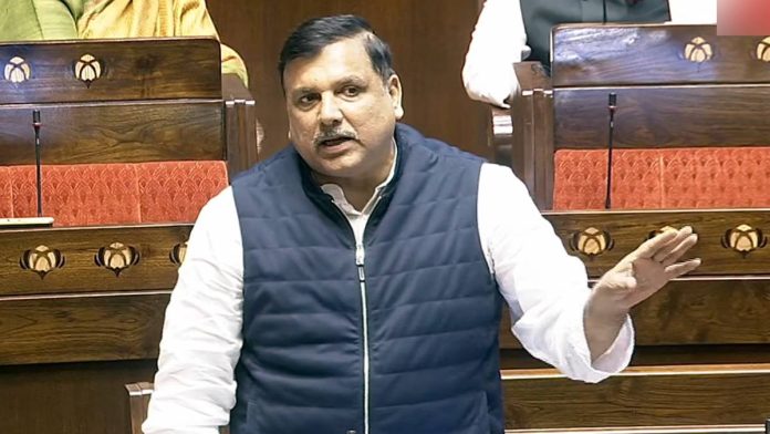 या महिन्याच्या सुरुवातीला अर्थसंकल्पीय अधिवेशनादरम्यान राज्यसभेत आप खासदार संजय सिंह बोलत होते.