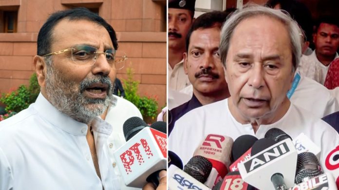 भाजप खासदार निशिकांत दुबे यांच्या वादग्रस्त विधानावरून बीजेडीचे अध्यक्ष नवीन पटनायक यांनी त्यांच्यावर तीव्र टीका केली आहे.