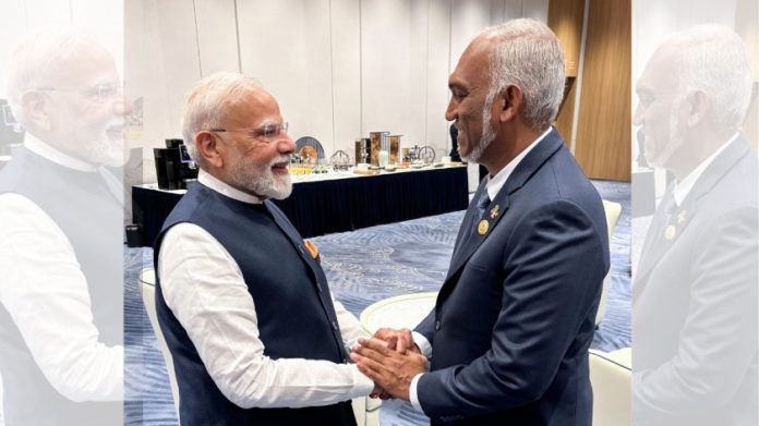 पंतप्रधान मोदी आणि मालदीवचे राष्ट्राध्यक्ष मोहम्मद मुइझू यांचा संग्रहित फोटो.
