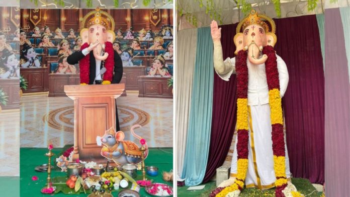 तमिळनाडूमध्ये गणेशोत्सवासाठी मुख्यमंत्री 'विजय' यांच्या शैलीतील गणपतीच्या मूर्ती |